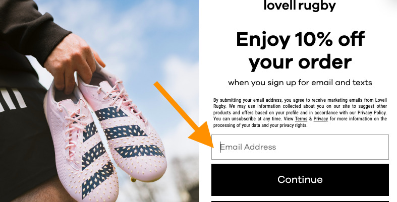 enjoy 10% off your order with email address sign up at lovell-rugby.co.uk.

